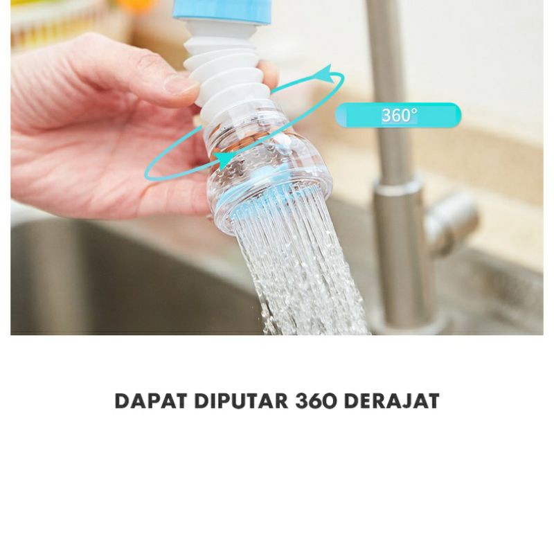 Sambungan Kran Air | Saringan Kran Air | Sambungan Kran Air FLEXIBLE Filter Air Anti Splash | Keran Filter