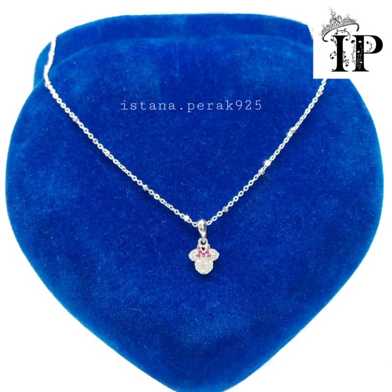 SET KALUNG ANAK / DEWASA PERAK ASLI SILVER 925 LAPIS EMAS PUTIH - MODEL KALUNG NORI JEDAR - PERHIASA