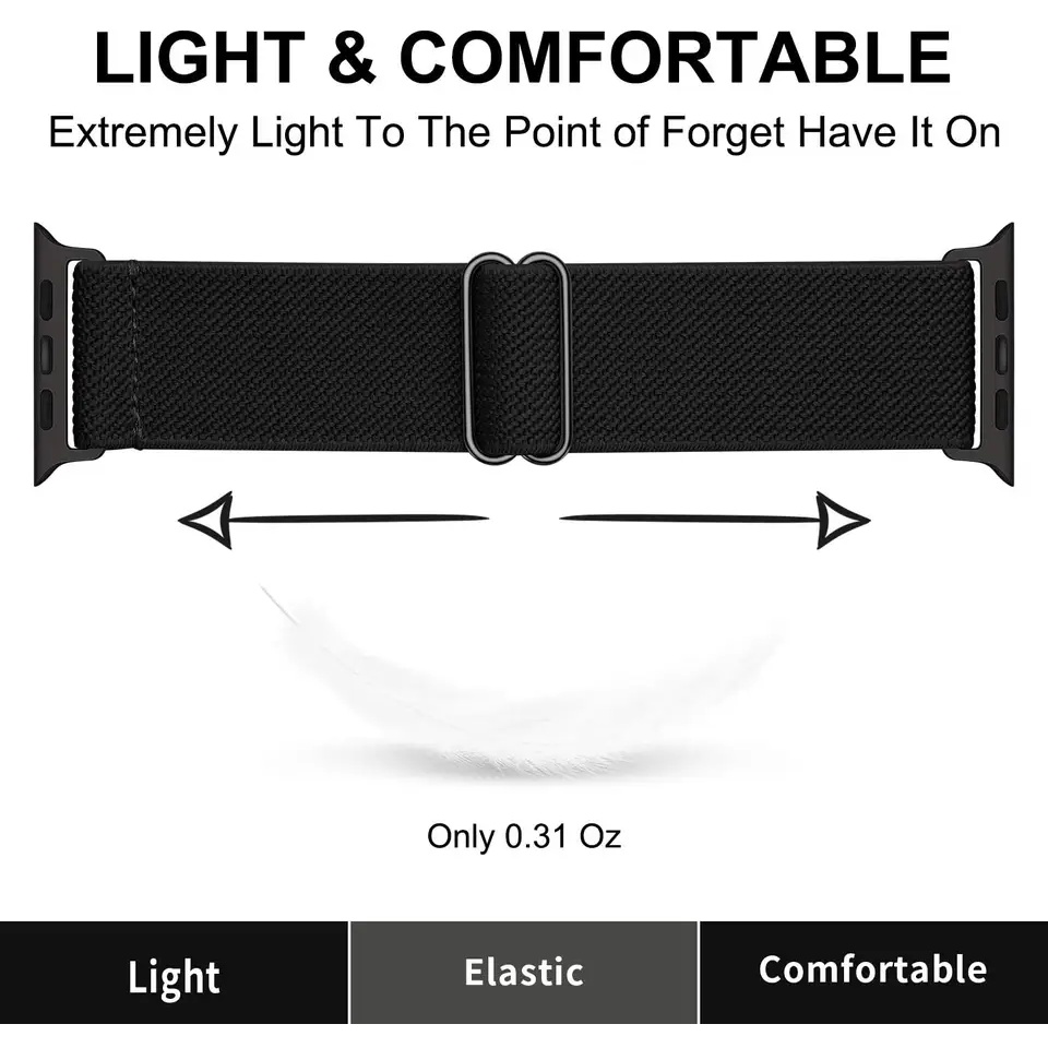 Strap untuk Apple watch IWO HW 41 45 42 44 38 40mm Tali Jam Tangan Strap Adjustable Buckle Nylon Sport Band iwatch series 1 2 3 4 5 6 7 8 9 ULTRASE