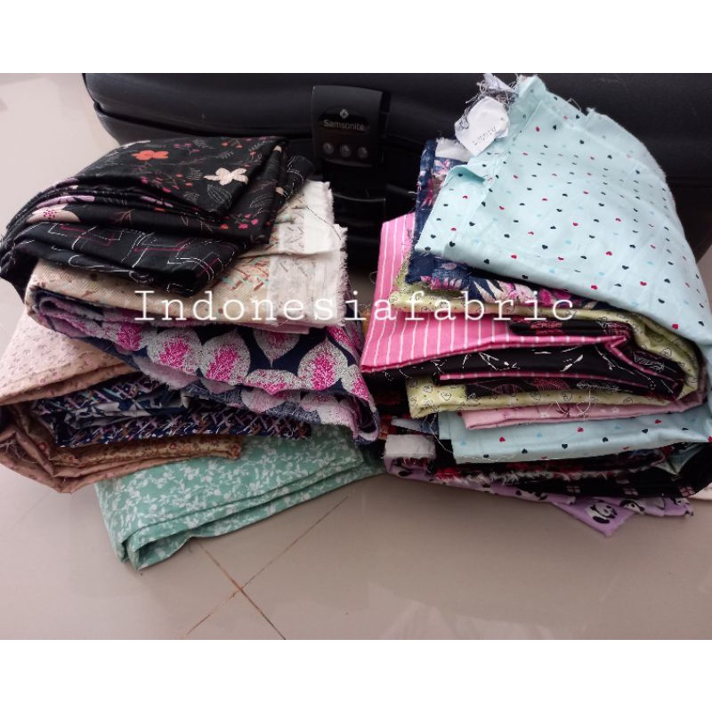 [Clearance Sale] 1 Kilo RANDOM Kain Katun jepang Tokai senko polos dan motif bunga kecil besar abstr