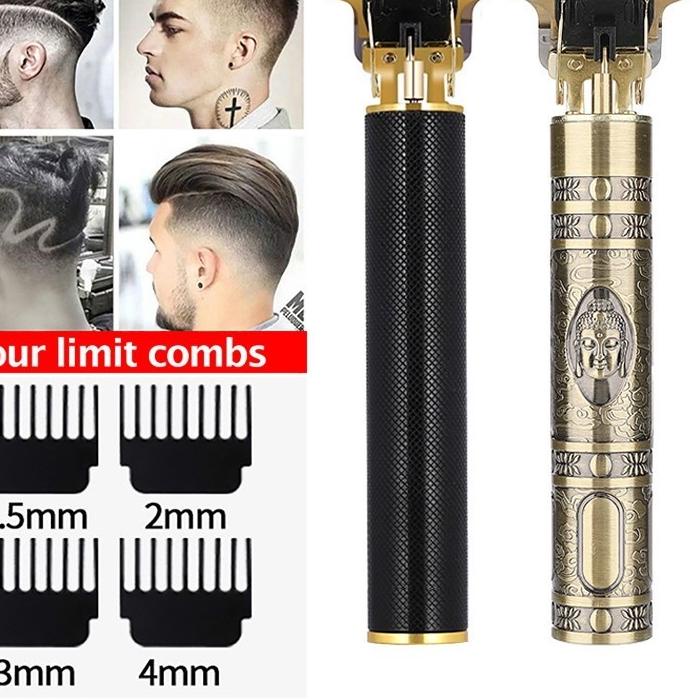 ❋ t9gunting rambut/Gunting Rambut Isi Ulang Pemangkas Rambut Pria Jenggot Pemangkas Mesin Pemotong C
