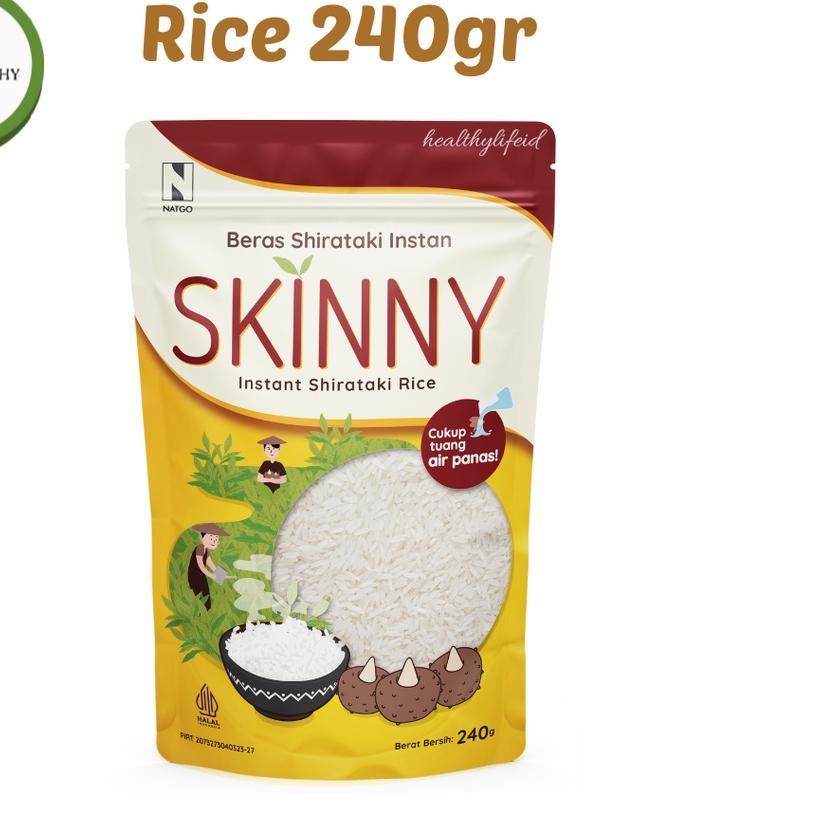 

℮ Natgo Skinny Shirataki Rice 240gr / Beras Shirataki / Beras Porang Skinny Cocok Untuk Diet ☁