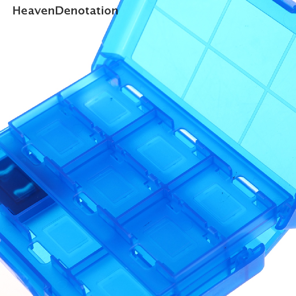 [HeavenDenotation] Kotak Penyimpanan Kartu Permainan 24in1 Transparan ABS Tahan Air SD Card Holder Case HDV
