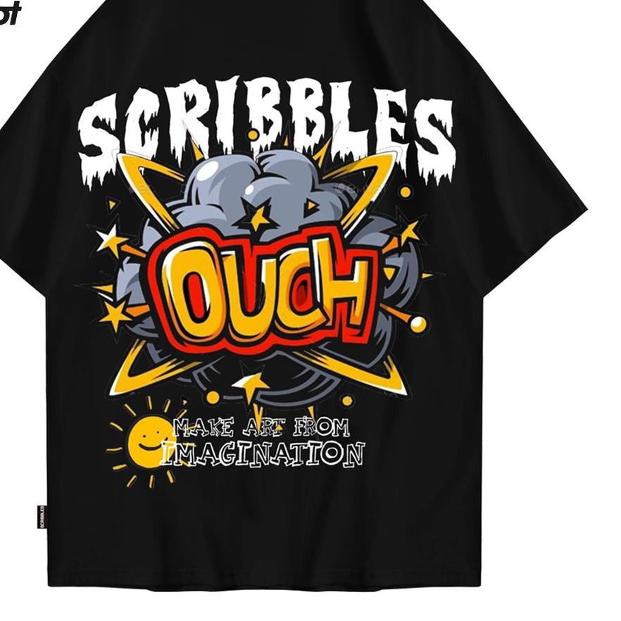 ▲ Workout Stretwear x Scribbles Kaos Oversize Original Workout Basic Hurted ➦