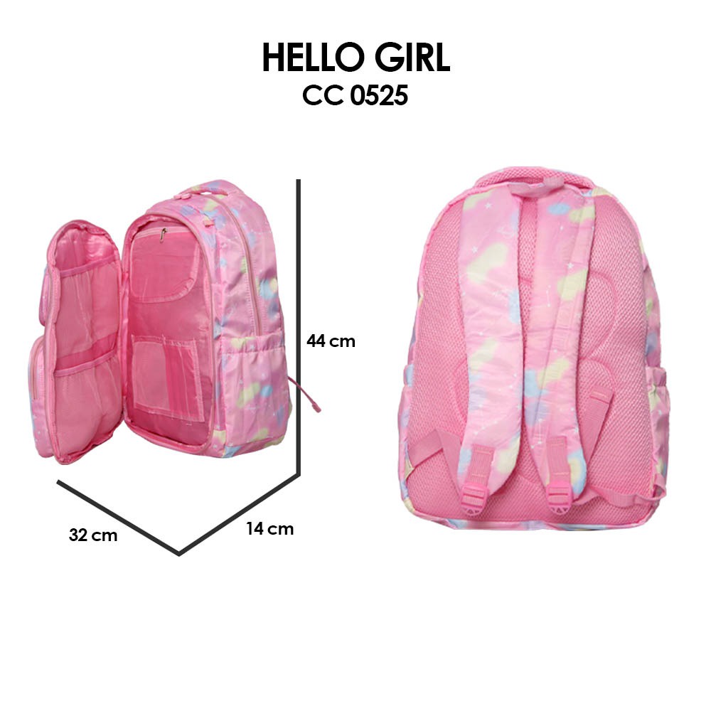 [KLIKTAS] Tas Ransel Anak Sekolah Perempuan Import Hello Girl 0525