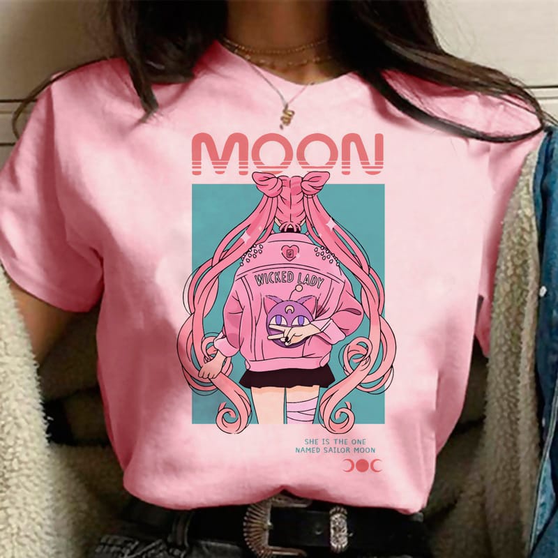 MYSTIQUE.ID-BAJU KAOS MOON WICKED LADY TSHIRT LUCU KEREN DAN AESTETIC