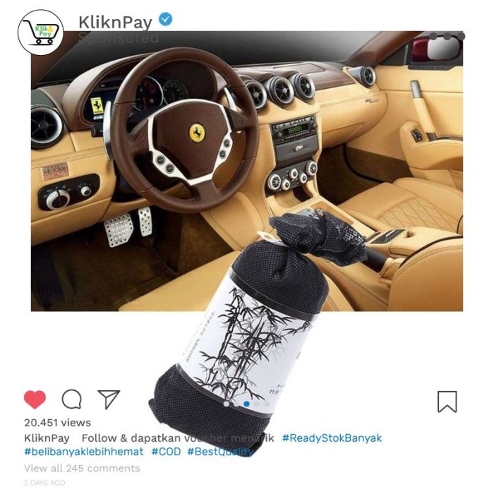 *$*$*$*$] ARANG BAMBU KARBON / PENYERAP RACUN / BAU / DETOKS UNTUK MOBIL ACB778