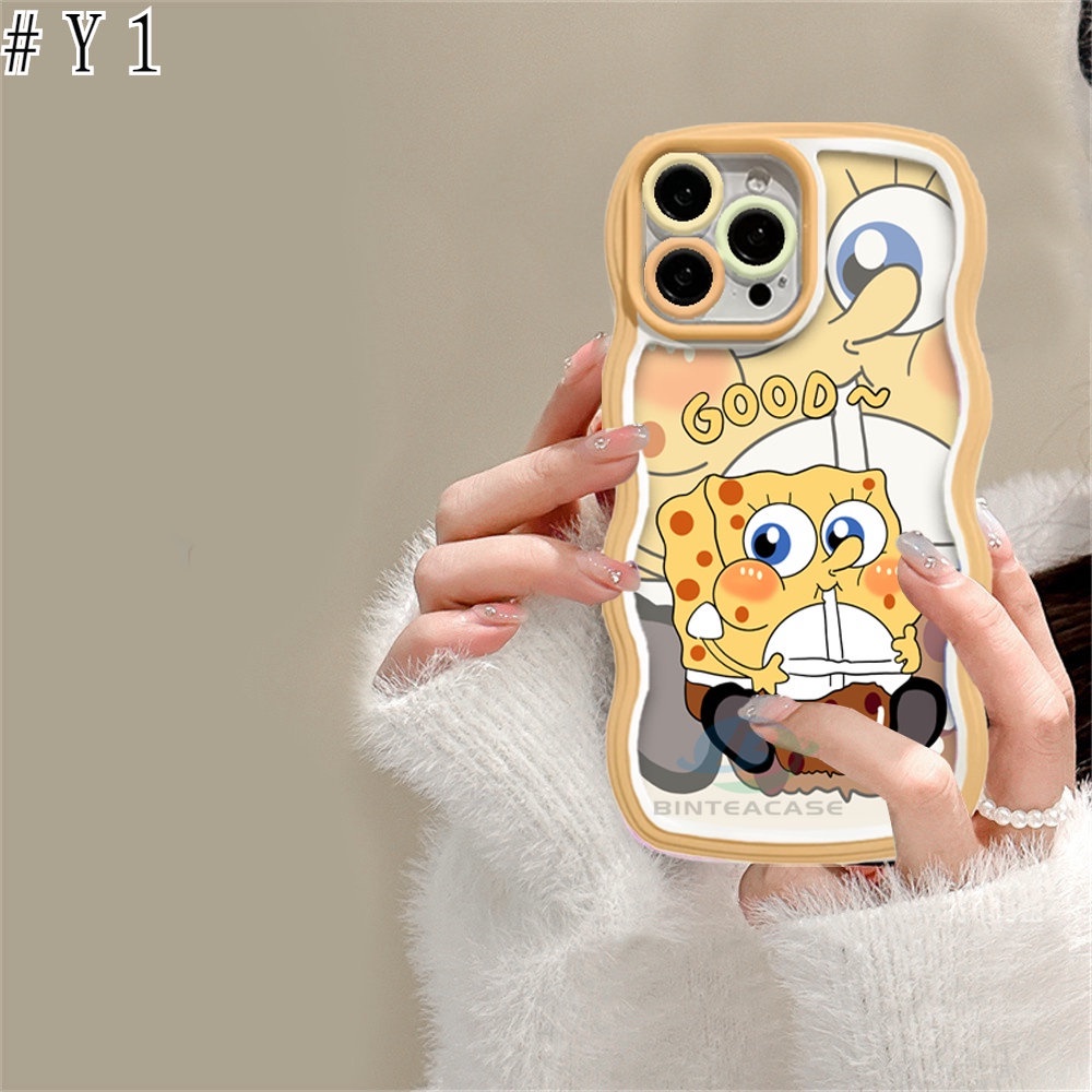 IPHONE Iphone14 14 Pro MAX IPhone13 Pro MAX 11PRO 11PRO MAX 12 12Pro MAX XR XS Max6 6S 7 8 Plus SE 2020 Bubble tea SpongeBob Dan Patrick Star Curved Edge TPU Phone Case Binteacase