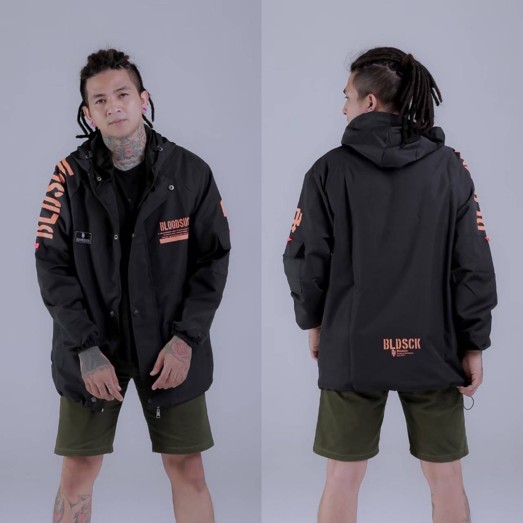Jaket Pria Hoodie Casual Anti Air Jacket Terbaru Distro Remaja SIZE L-XL Besar Waterproof Keren Hood