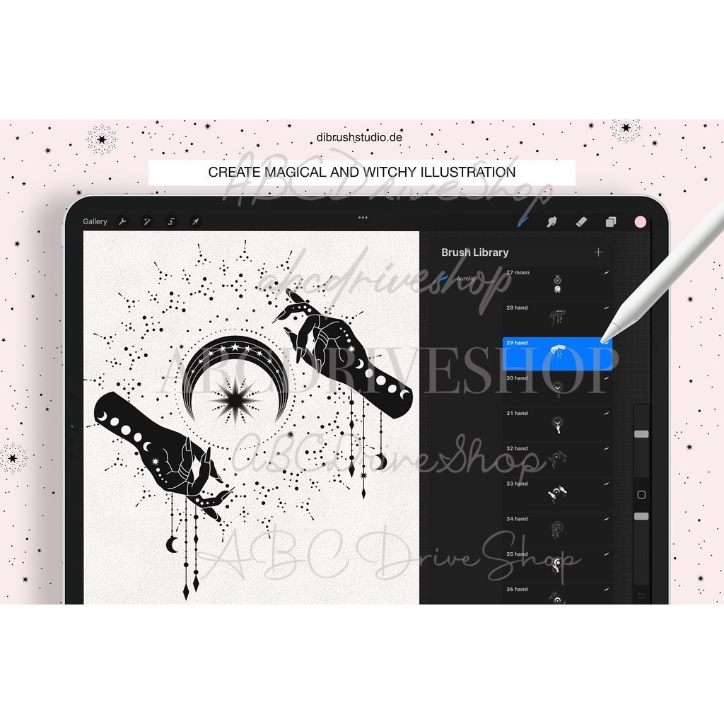 Procreate Brush - Aurelia Procreate Brushes Witchcraft Stamps