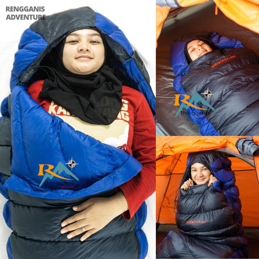 Sleeping Bag BEGONIA Fairbanks Ecodown Stretch Hugger Kantong Tidru Camping Kepompong