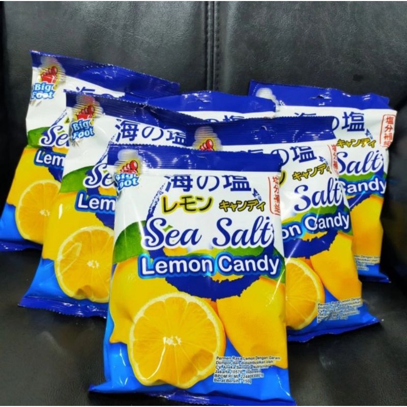 

sea salt candy permen lemon segar big foot 150 gr