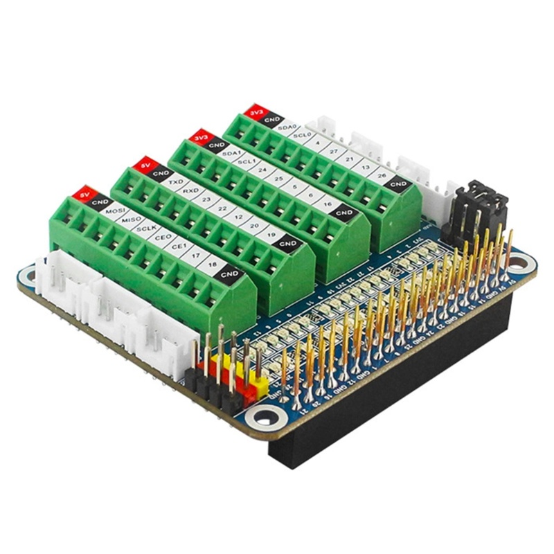 Zzz Untuk Raspberry Pi GPIO Test Expansion board ADDA Chip On-board LED IO Port ADC/DCA Sensor Untuk Raspberry Pi 3B 4B Zero