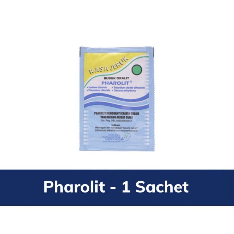 Pharolit Sachet Rasa Jeruk - Bubuk Oralit Pengganti Cairan Tubuh Akibat Diare