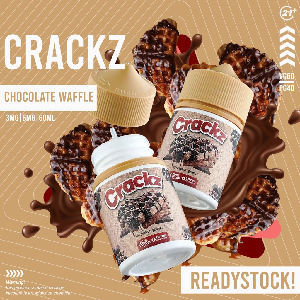 LIQUID CRACKZ V4 CHOCOLATE WAFFLE CRACKERZ 60MLI 3MG 6MG