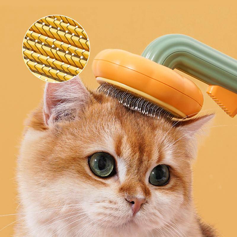 Sisir Kucing Anjing Sisir Kucing Anjing Self Cleaning Grooming Brush Sisir Grooming Tombol Kucing Anjing Kelinci