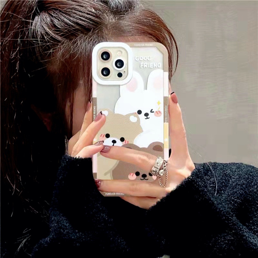 Casing Poco M4 Pro 4G Case Line Good Friend Character Silicon Premium