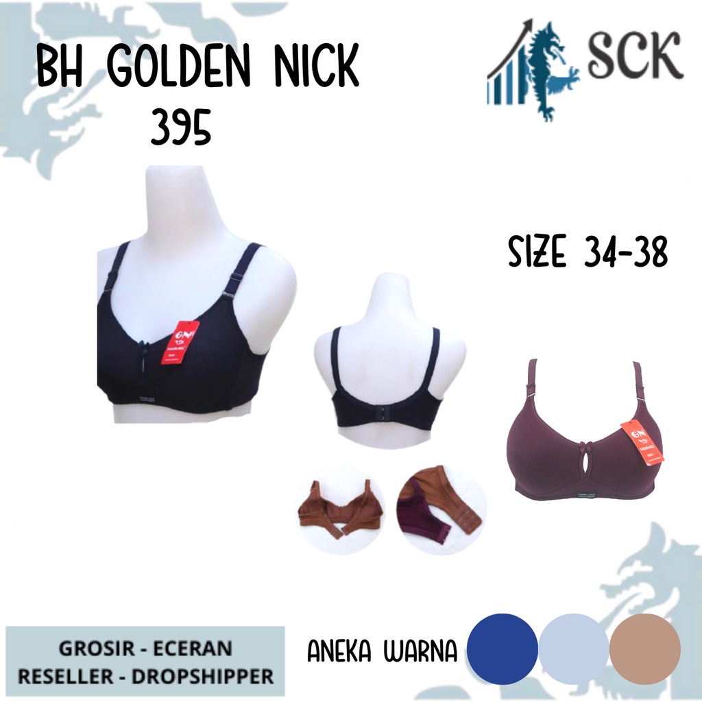 BH GOLDEN NICK 395 / BH Katun Busa Tipis Tanpa Kawat K395 Pakaian Dalam Wanita - sckmenwear GROSIR