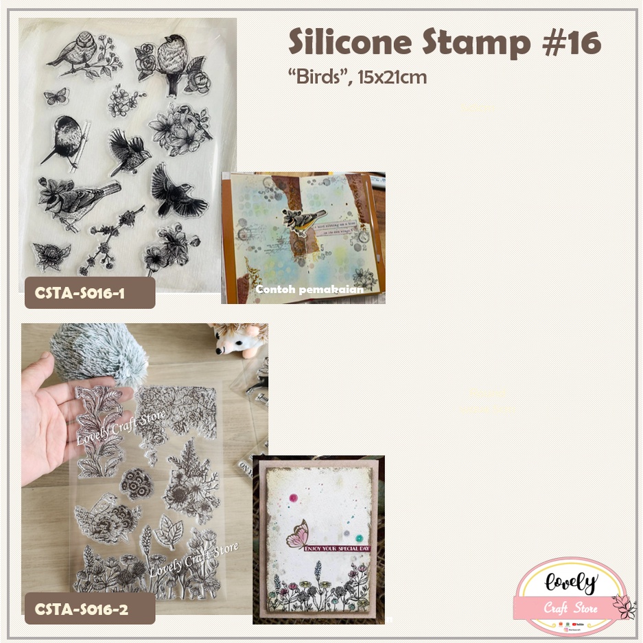 

Baru Lovelycraftstore S 16 Transparent Silicone Rubber Clear Stamp ~ Stempel Silikon Transparan