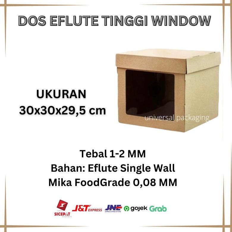

B40 Dos CAKE BOX EFLUTE UK 30 Tinggi 29,5 cm | Kardus Kotak Box Dus Tart Kue RESTOCK ⤵