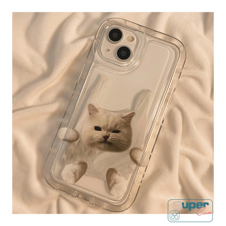 Shockproof Airbag Back Cover Kompatibel Untuk iPhone 7plus 8plus 14 11 13 12 Pro MAX 7 8 6 6S Plus XR X XS MAX Pasangan TPU Lembut Lucu Kartun Kucing Anjing Silicon Casing Ponsel Bening