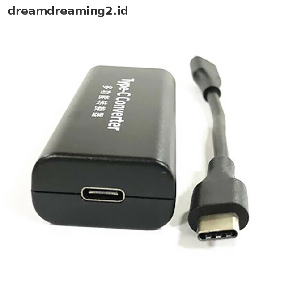 (dream) Konverter Power Charger USB-C Male to Square USB Female Untuk Lenovo Thinkpad.