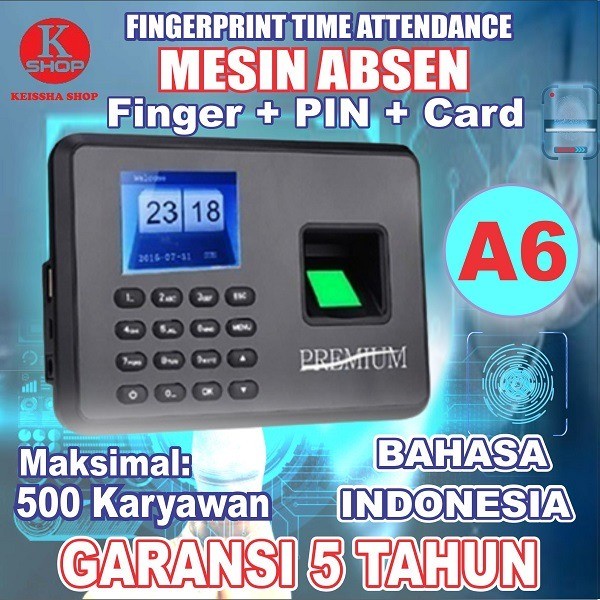 

[[JNT COD]] MESIN ABSEN / A6 / FINGER PRINT / FINGERPRINT / SIDIK JARI