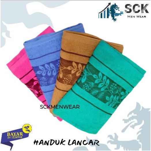 Handuk LANCAR 140x70cm Motif Batik Jumbo Besar / Perlengkapan Mandi Pria Wanita Dewasa - sckmenwear GROSIR