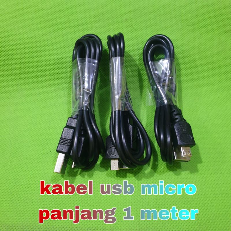 kabel data micro usb support untuk cas ataupun data pc panjang 1 m