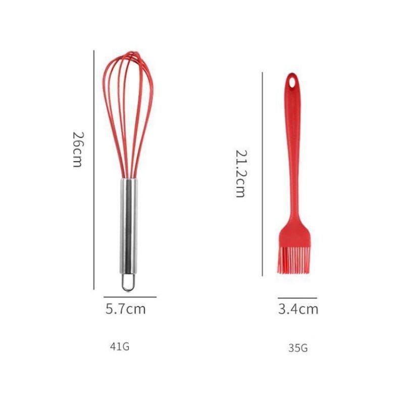 Medan Termurah Set 5in1 Spatula set alat masak sutil scrap kocokan silicone /silikon tahan panas