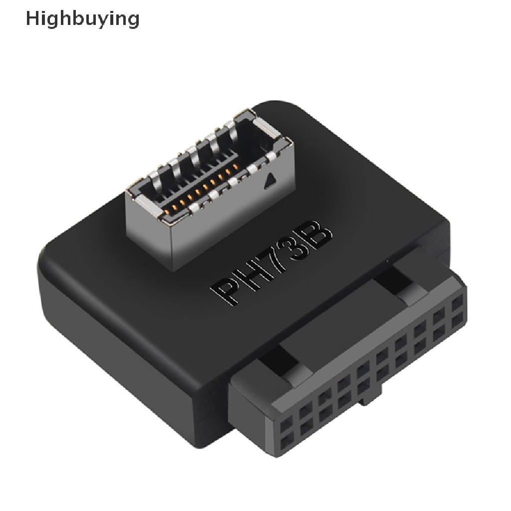 Hbid Motherboard USB Header Adapter USB3.0 19pin 20pin Ke TYPE-E 90derajat Converter Sasis Depan Tipe C Plug-in Port PH73A+PH73B+Glory