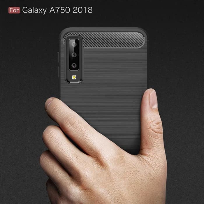 SAMSUNG A8 2018 A8+ A7 2018 CASE IPAKY CARBON SOFTCASE CASING KARBON COVER PELINDUNG KAMERA