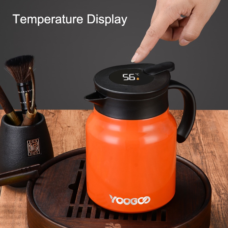 1000ML Termos Air 316 Stainless Steel Dingin Tampilan Digital Pintar 24 Jam Thermos Coffee Pot