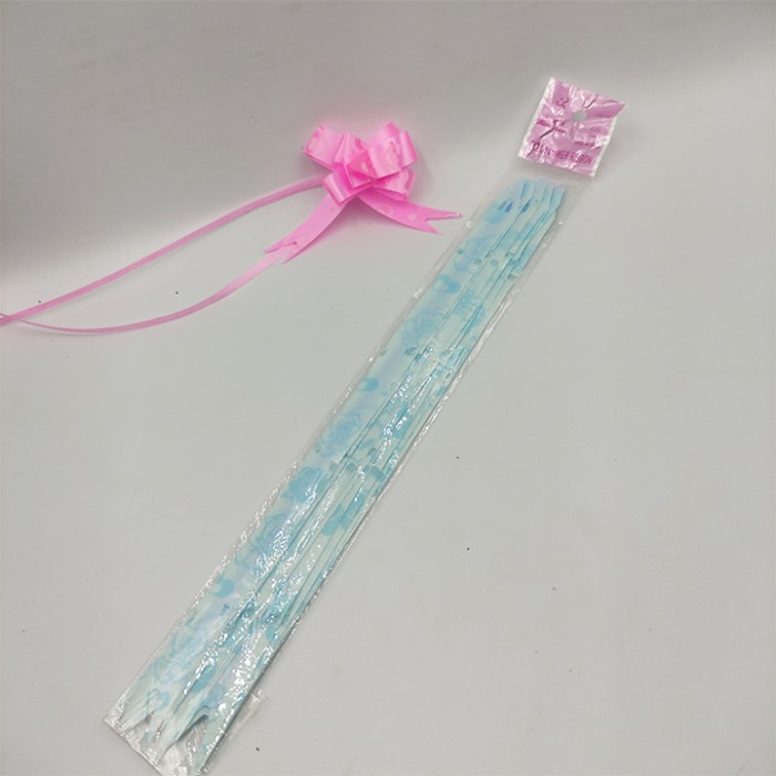 

Pita tarik 13mm motiv bunga /Pita Kado Metalik Pita Serut Motif love - celeste