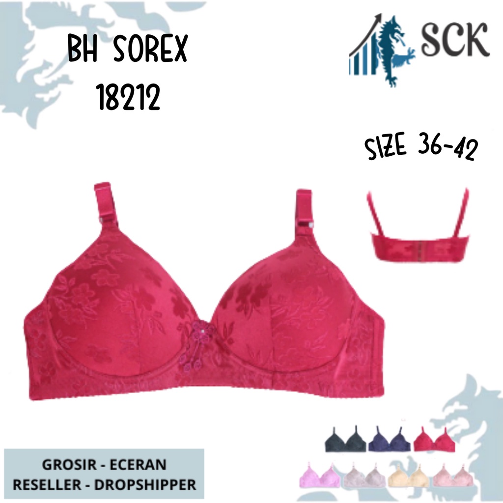 BH SOREX 18212 Cup B 18212 Tanpa Kawat Busa Tipis / BH Sorex 18212 (Cup B) Motif | BH Busa Tipis