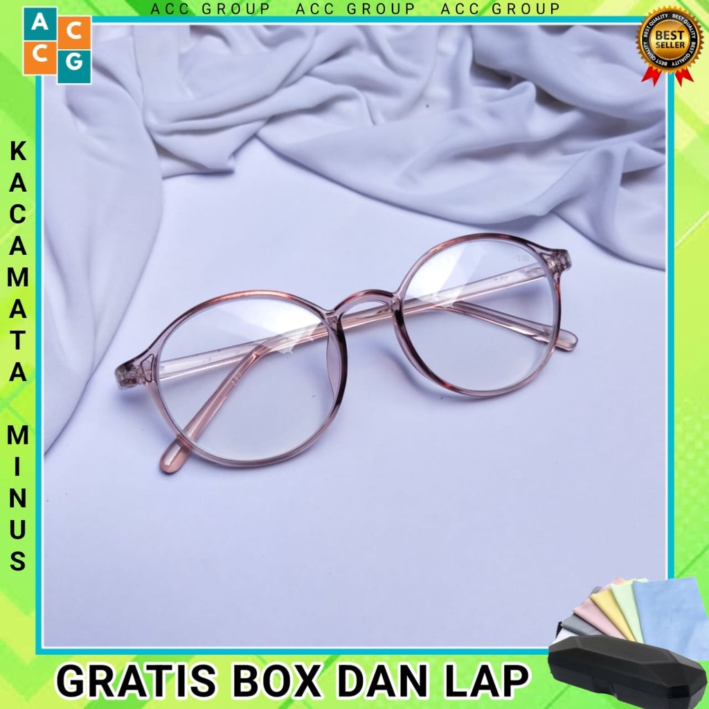 TOP(COD) PROMO Kacamata Minus Wanita-Pria Rabun Jauh ukuran 0.50 s/d 4.00 Fashion Gaya Korea Murah