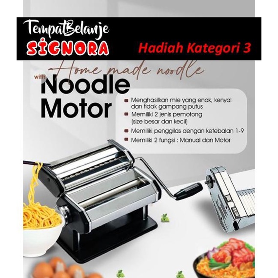 Signora Noodle Maker Motor Mesin Cetak Potong Giling Pembuat Mie pasta