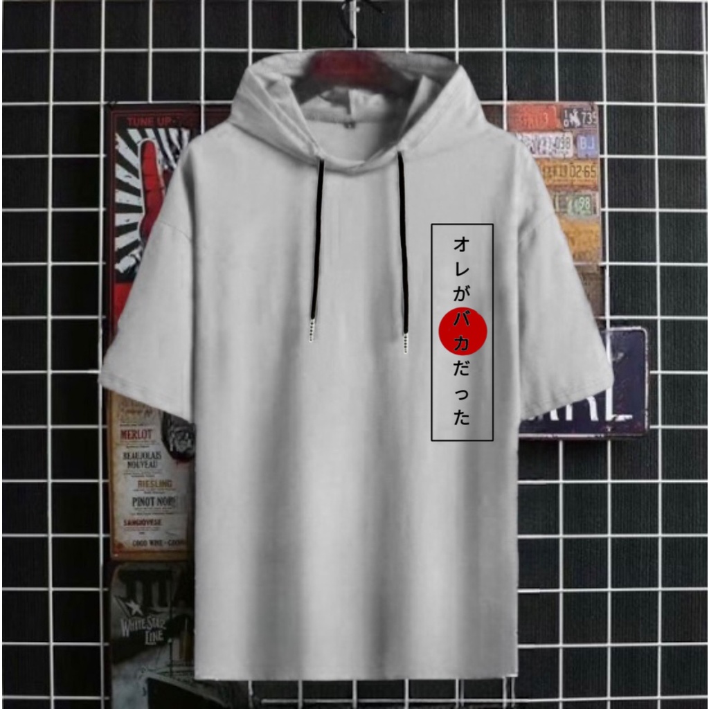 KAOS HOODIE PRIA LENGAN PENDEK/KAOS HOODIE KUPLOK PRIA/KAOS PRIA T-SHIRT TERLARIS/KAOS HOODIE T-SHIR