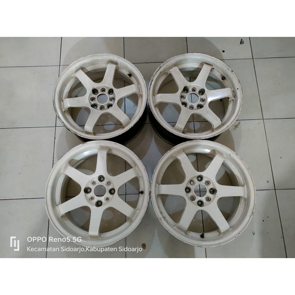 Velg Mobil Bekas Ring 17 Lubang 4 TE37 R17X7 H8X100-114,3 ET42