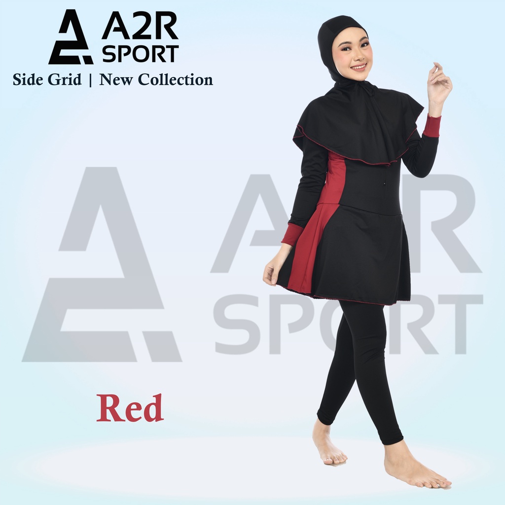 A2R Sport - Lis samping 2 Baju Renang Muslim Dewasa