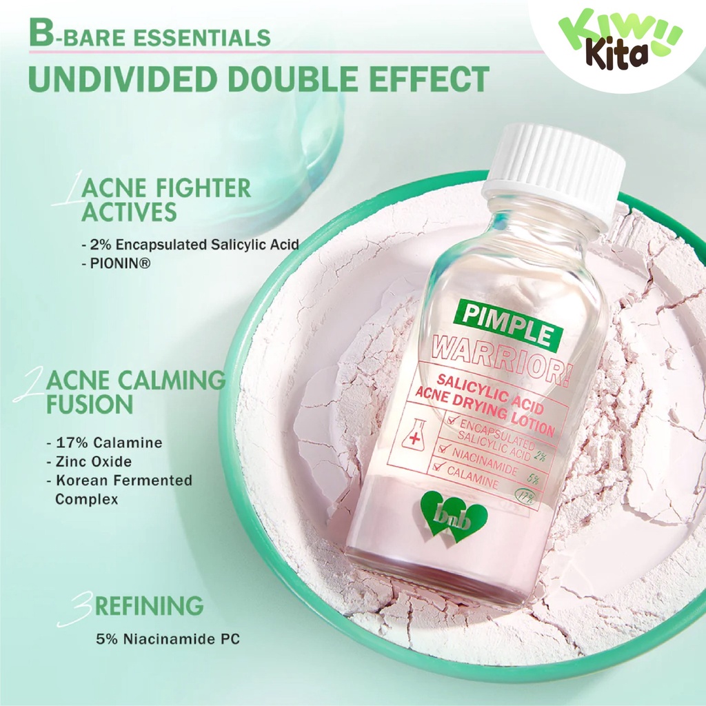 KIWI KITA-BNB barenbliss Pimple Warrior! Salicylic Acid Acne Drying Lotion - Acne Spot Treatment Care