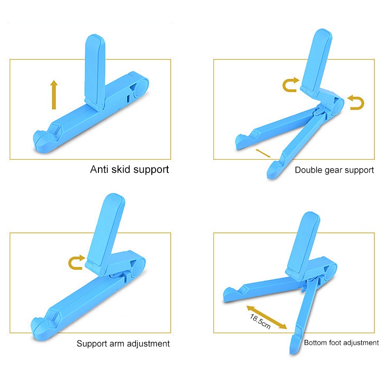 Hot Sale/Stand Tablet Segitiga Lipat Universal/Holder iPad Meja/Stand Tablet Adjustable Lipat/Holder Tripod Malas Ponsel Datar Komputer/Bracket Telepon Meja Meja