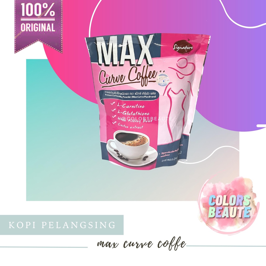 Max Curve Coffee | Instant Coffee (Kopi Pelangsing) Original Thailand / minuman diet