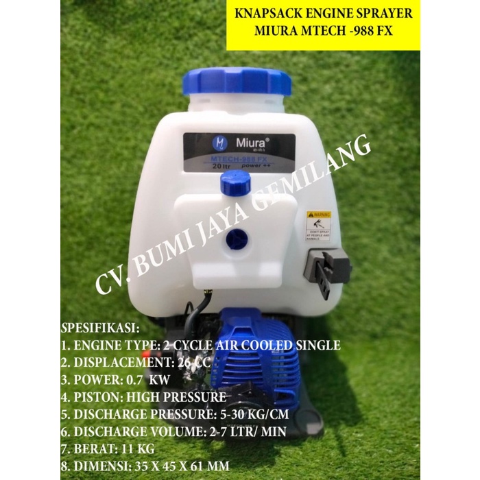 Best Seller Mesin Semprot Hama Miura Mtech 988Fx 20L