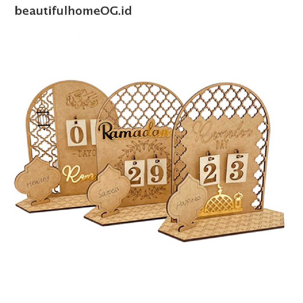 // Beautifulhomeog.id// Kalender Hitung Mundur Ramadhan Hiasan Eid Mubarak DIY Kalender Ramadhan **