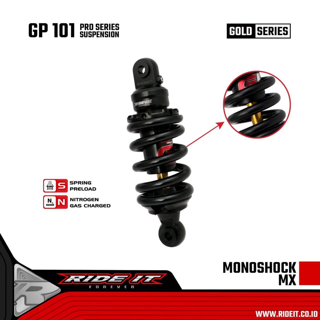 MonoShock Ride It GP 101 Premium Mono Shock Original Ride It 101, Jupiter Mx Old | Mx New | MxKing | Mx King