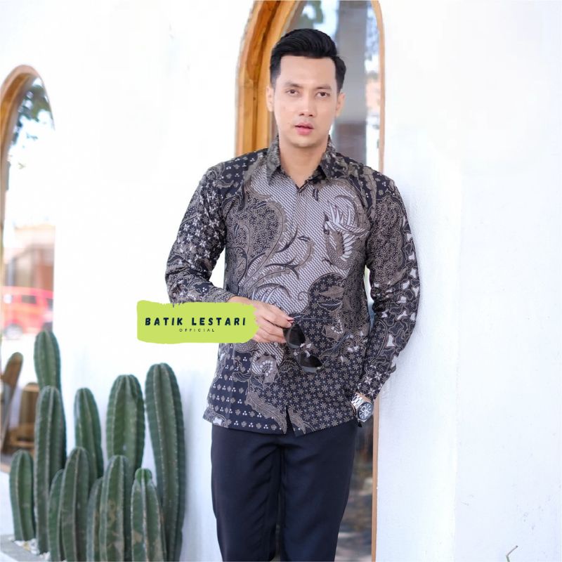 UTUNGGA Kemeja Batik Premium Lengan Panjang Lapis Slimfit Modern Full Furing Katun Halus