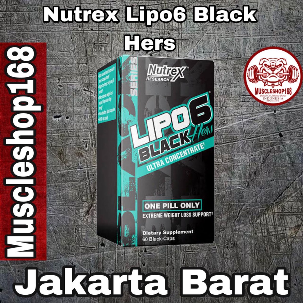 Nutrex Lipo 6 Black Ultra HERS 60 caps Fatburner Pembakar Lemak Cewek