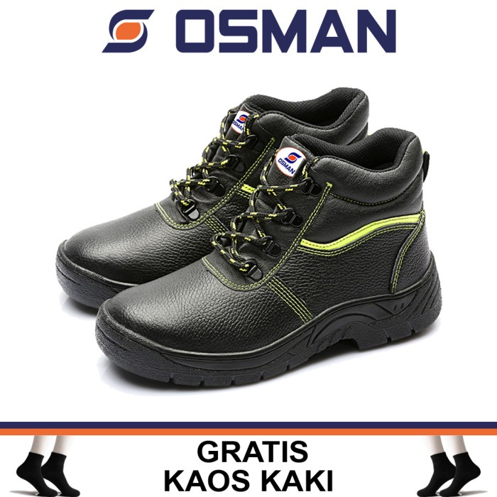 Safety Osman Sepatu Safety Shoes Middle Cut Sepatu Safety Ujung Besi - Ssmc08