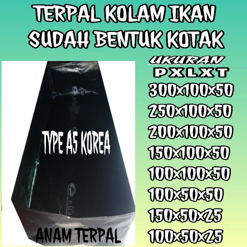 TERPAL KOLAM IKAN 200x100x50 A5 KOREA